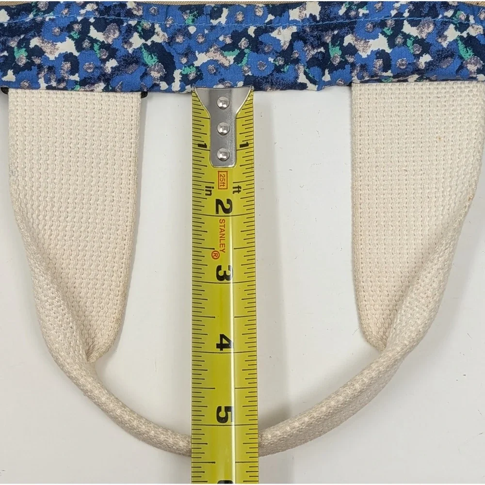 Rag & Bone New York Tote Bag Blue Floral Fabric Lightweight Bag